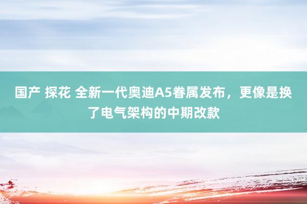 国产 探花 全新一代奥迪A5眷属发布，更像是换了电气架构的中期改款